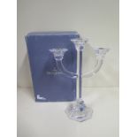 A Villeroy and Boch cut glass crystal candelabrum, approx 30cm H, good condition - box worn