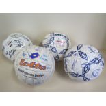 Four Chelsea Football Squad, Signed Footballs from 1999, 2000, 2002 and 2003 Seasons