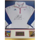 Chris Hoy's - The Real Mcoy - Beijing 2008 Olympics GB Team tracksuit top, signed by Chris Hoy (