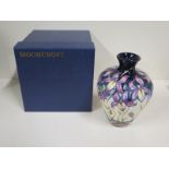 A limited edition 2007 Moorcroft Queens meadow pattern vase, by Rachel Bishop, numbered 126/200