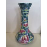 A Cobridge Lilly pattern vase, 33cm tall in good condition