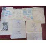 A selection of football and cricket memorabilia to include Indian touring team autographs 1959,