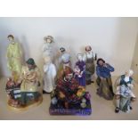 Ten Royal Doulton figurines, including The Potter, Lunchtime, Morning Maam, see images for