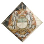 Anglo-Irish School. A 19th century funeral hatchment depicting the coat of arms of Brodrick,