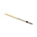 λ A Victorian novelty silver and mixed metal pencil, unmarked, modelled as an artist's paint