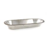 A George III old Sheffield plated knife tray, unmarked, circa 1810, oblong form, gadroon border,