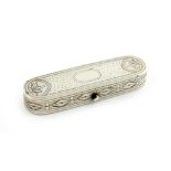 A George III silver toothpick box, by Samuel Pemberton, Birmingham 1796, rounded rectangular form,