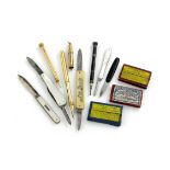 λ A small collection of Victorian pencils, comprising: a combination pen and pencil, by Mordan, plus