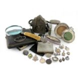 A mixed lot of silver items, comprising: an Edwardian novelty elephant pin cushion, by Allday and