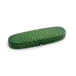 A George III green shagreen toothpick box, circa 1790-1800, rounded rectangular form, velvet lined