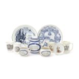 A small collection of commemorative ceramics relating to John Wesley, modern, including a Wedgwood