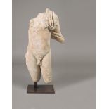 A Romano Egyptian limestone torso of Harpocrates circa 1st - 2nd century AD depicted nude with the