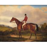 Attributed to Charles Hancock (1802-1877) Sir Joseph Hawley’s Fernhill a dark bay racehorse with