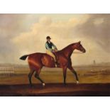 Thomas Weaver (1774-1843) A bay racehorse with a jockey up, in the colours of John Tomes of Long