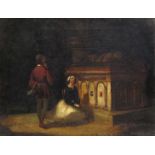 Charles Leslie (American/British 1794-1859) At the Tomb Signed and dated 1857 Oil on canvas 46 x