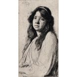 ‡ Malcolm Osborne R.A. (1880-1963) Portrait of Maggie Signed, also signed and dated 1905 in the