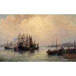 William (Anslow) Thornley (act.c.1857-1898) River scene Signed Oil on canvas 25.5 x 41cm; 10 x 16in