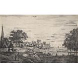 After Karel Dujardin (Dutch 1626-1678) The Three Pigs Etching 15 x 13.5cm; 6 x 5¼in With three