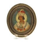 λ Nasir-ud-din Haidar, India, early 19th Century Portrait miniature of an Indian Prince, head and