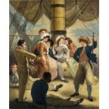 After Thomas Stothard R.A. Sailors in Port Mezzotint by William Ward 55 x 45cm; 21¾ x17¾in