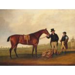 Thomas Weaver (1774-1843) John Tomes with a bay racehorse and his jockey, on Chester racecourse