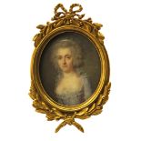 λ Jean-Baptiste Augustin (French 1759-1832) Portrait miniature of a lady, half length, wearing a