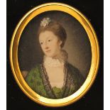 λ Ozias Humphrey (1742-1810) Portrait miniature of Lady Louisa Lennox, eldest daughter of William