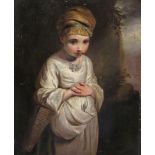 After Sir Joshua Reynolds The Strawberry Girl Oil on panel 25 x 20cm; 9¾ x 8in A copy after the