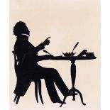 Auguste Edouart (1788-1861) Cut out silhouette of George Frederick Muntz (1794-1857) Signed and