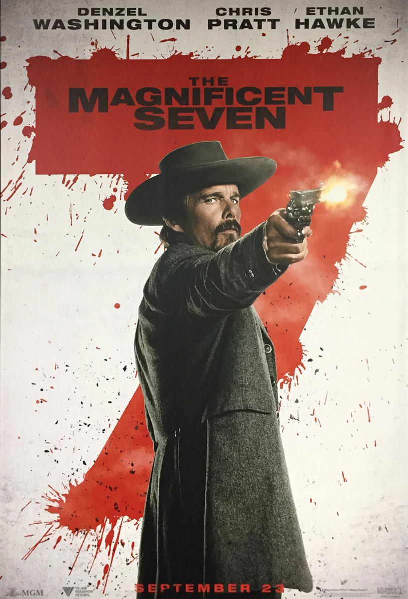 The Magnificent Seven three extremely large film posters, featuring Denzel Washington, Ethan Hawke - Image 2 of 3