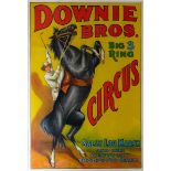 Sally Lou Marsh and her Kentucky Thorough-Bred a Downie Brothers Circus poster, lithograph in