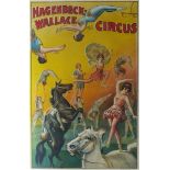 Hagenbeck-Wallace Circus a poster, lithograph in colours, printed by Erie Litho & Ptg Company,