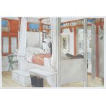 Carl Larsson (1853-1919) Ett Hem (a Home) eight photographic prints, reproduced 1972, framed