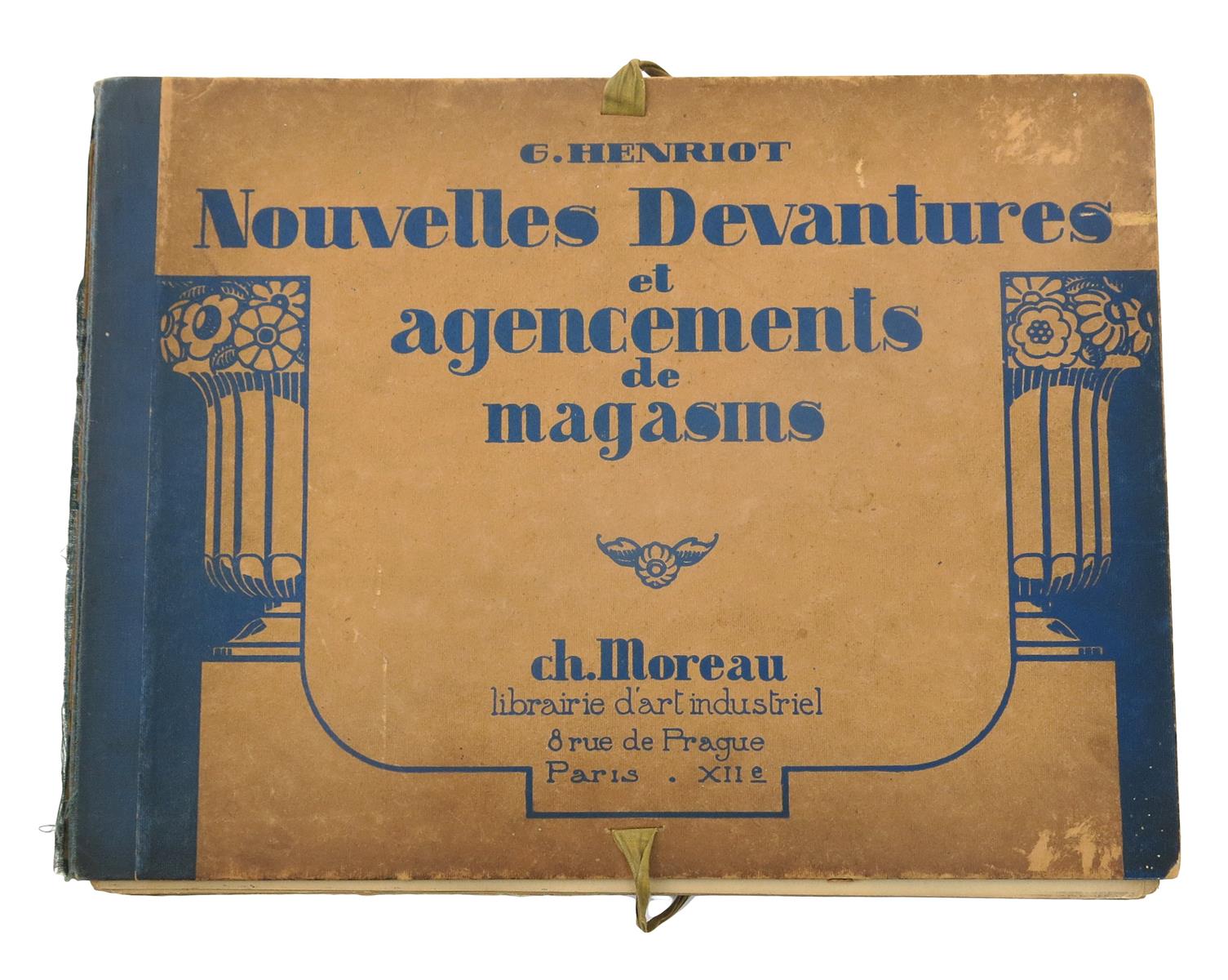 'Nouvelles Devantures et Agencements de Magasins' by G Henriot, a folio of lithographic plates of