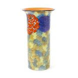 A Wilkinson Tahiti 194 vase designed by John Butler, pattern no. 8488, painted with a band of