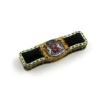 A 19th century Continental gold and enamelled toothpick box, possibly Swiss, shaped rectangular