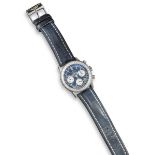 BREITLING - a gentleman's stainless steel Navitimer chronograph wrist watch reference A23322, blue