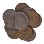 A group of British 18th and 19th Century copper tokens, comprising: Inverness, halfpenny, 1797, ''