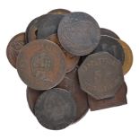 A small quantity of British token coinage, including a Cronebane halfpenny, 1789, Bishop