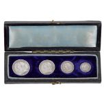 Victoria, maundy set, 1900, silver fourpence to penny, in original case (S 3943). Extremely fine.