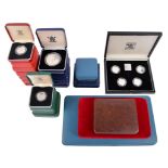 Elizabeth II, a collection of British silver proof coins, comprising: piedfort two pounds (2), 1989,