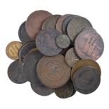 A small collection of British 17th Century tokens and other numismia, including: Bristol Farthing,