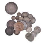 A quantity of the coins and medals of various nations, including: a British silver crown, 1887, good