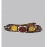 AN IRANIAN AGATE-MOUNTED BAZU-BAND SAFAVID DYNASTY, DATED 11AH (1689) Probably given as a prize to a