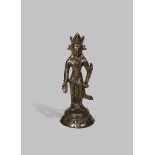 A WESTERN HIMALAYAN BRONZE FIGURE OF PADMAPANI 11TH/12TH CENTURY Standing, wearing a dhoti and a