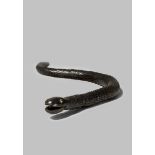 A JAPANESE IRON ARTICULATED MODEL OF A SNAKE, KUSSHIN JIZAI OKIMONO 19TH/20TH CENTURY