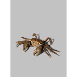 A JAPANESE ARTICULATED COPPER ALLOY MODEL OF A CRAB, KUSSHIN JIZAI OKIMONO MEIJI 1868-1912