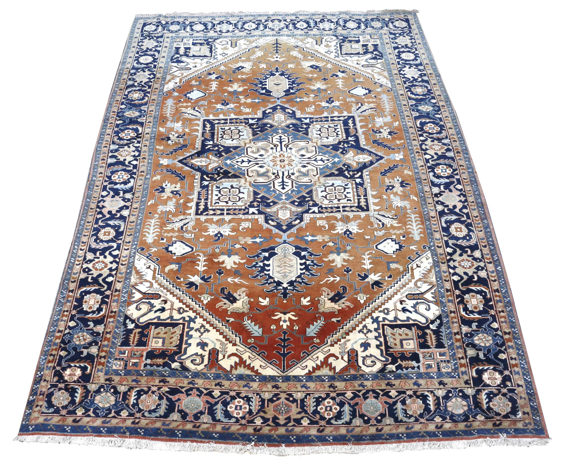 A modern Heriz style carpet, 492 x 358cm. Provenance: Warrens House, Bramshaw, New Forest.