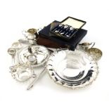 A mixed lot, comprising silver items: a Victorian dish, by Martin, Hall and Co, Sheffield 1867,