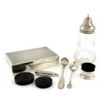 A mixed lot of silver items, various dates and makers, comprising: a pen wipe, by Saunders and